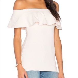 Susana Monaco off shoulder ruffle top
